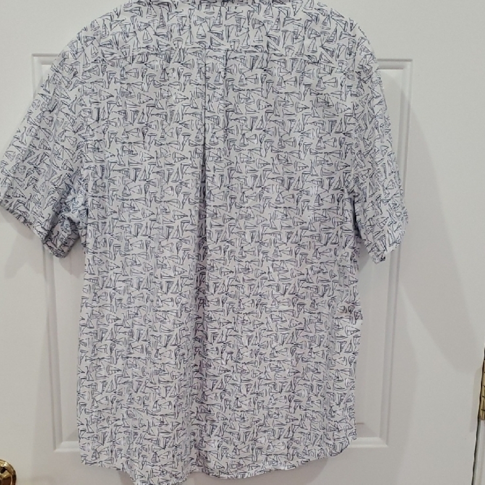 Vineyard Vines Slim Fit Whale Shirt Nautical Print Button-Down Shirt Xl - Picture 9 of 10